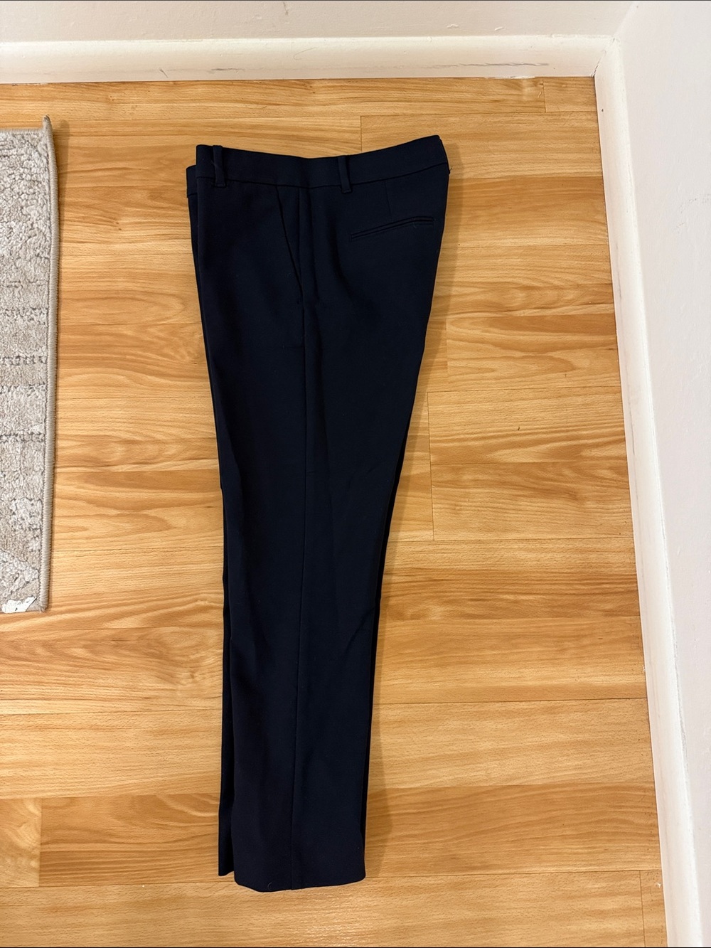 Ann Taylor Dark Navy Slim Straight Work Trousers - Picture 3 of 3